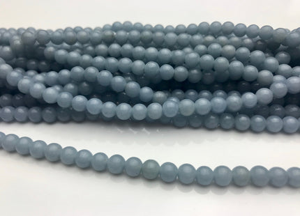 WHOLESALE 4mm 6mm Natural Blue Angelite Smooth Round Quality Gemstones Beads #2269