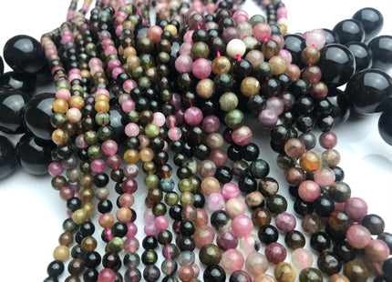 WHOLESALE 4mm 6mm 8mm 10mm AAA Smooth Round Watermelon Tourmaline Gemstone Beads High Quality Turmaline Beads. #2253