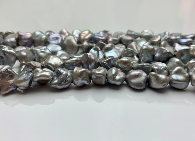 10-11 mm AA Gray Color Freshwater Keishi Nugget Pearls Genuine High Luster Keishi Freshwater Pearl Nugget Limited Edition #1352