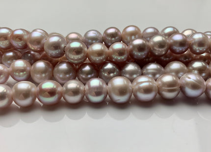 7.5-8mm Half Strand AA High Luster Large Hole Potato Natural Mauve Pink Freshwater Pearls Beads 2.0mm Hole Large Hole Freshwater Pearl #1348