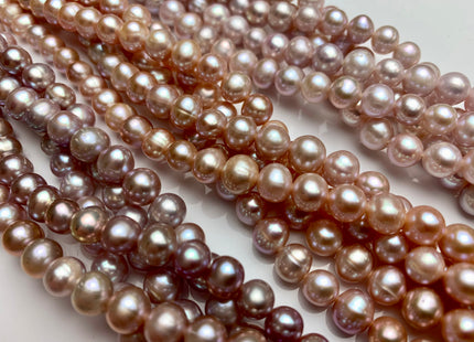 6.5-7 mm AA Natural Light Pink/Peach Pink/Mauve Pink Potato Freshwater Pearls Genuine High Luster Natural Pink Color Freshwater Pearls #1385