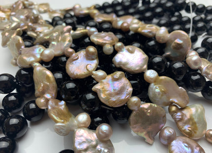 19-21 mm Natural White OR Seaweed Large Coin Freshwater Pearl Beads Grade B Large Flat Coin Pearl Beads Coin Pearl With Potato Beads #1387