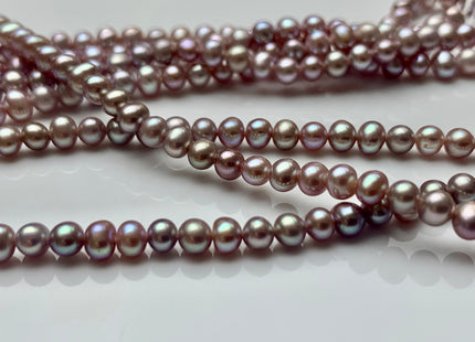 4 mm AAA Natural Pink OR Mauve Pink Potato Freshwater Pearl Beads Genuine Cultured Freshwater Pearl Beads Wedding / Bridal Pearls #1134