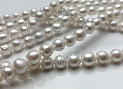 7x9-10 mm Natural White/Silver Gray AAA Baroque Freshwater Pearl Cultured Baroque Pearls Natural Edison Baroque Freshwater Pearls #1040