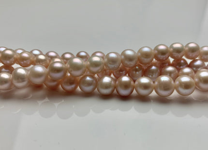 8 mm AA Natural Pink OR Pale Pink Near Round Freshwater Pearl Beads Genuine Natural Freshwater Pearls High Luster Natural Pink Pearls #532