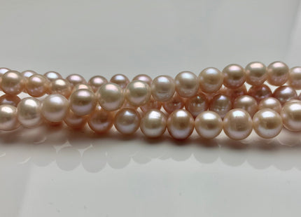 8 mm AA Natural Pink OR Pale Pink Near Round Freshwater Pearl Beads Genuine Natural Freshwater Pearls High Luster Natural Pink Pearls #532