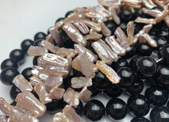 6-7 x 18-26 mm AA Top Drilled Natural Pink Biwa/Stick Freshwater Pearl Beads Natural Pink High LusterTop Drilled Biwa Pearl #599