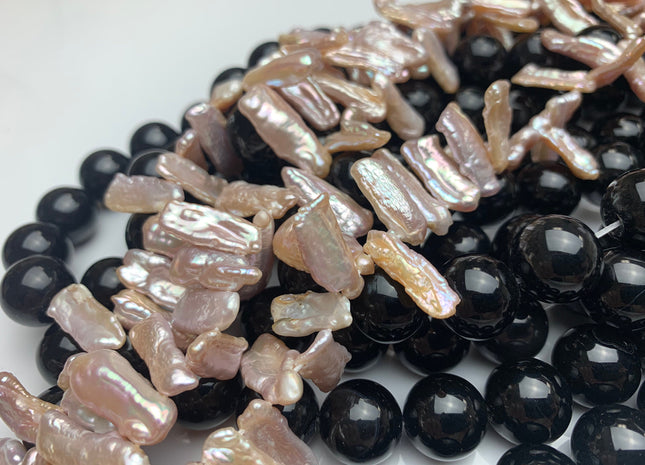 6-7 x 18-26 mm AA Top Drilled Natural Pink Biwa/Stick Freshwater Pearl Beads Natural Pink High LusterTop Drilled Biwa Pearl #599