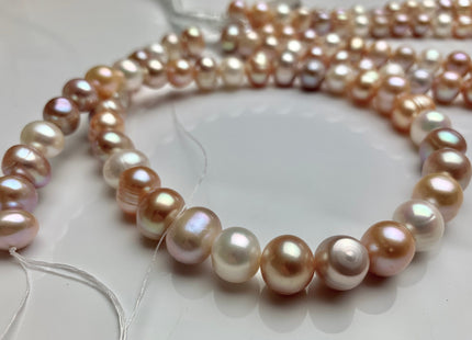 10-11 mm AA Natural White Or Natural Pink White Mixed Potato Freshwater Pearl Beads Genuine High Luster Freshwater Pearls #1411
