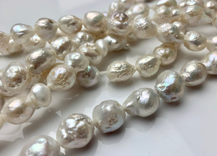 10-13 mm AA Large Hole Natural White Baroque Pearl 2.2 mm Hole Natural Baorque Pearl Beads Large Hole Genuine Baroque Pearls #242