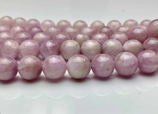 6mm 8mm 10mm 12mm Smooth Round Kunzite Gemstone Beads Natural Lilac Color Gemstones #2274