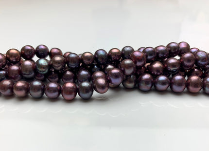 7.5 mm Or 8 mm AA Purple Peacock Color Freshwater Potato Pearls Genuine Freshwater Pearl Beads #1419