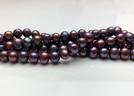 5-6 mm 7.5 mm 8 mm AA Purple Peacock Color Freshwater Potato Pearls Genuine Freshwater Pearl Beads #1419