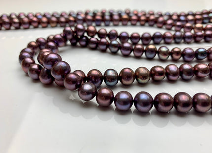 7.5 mm Or 8 mm AA Purple Peacock Color Freshwater Potato Pearls Genuine Freshwater Pearl Beads #1419