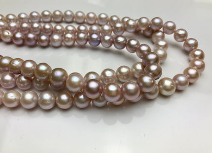10.5-11 mm AA Natural Pink Color Semi Round Freshwater Pearl Beads Genuine Freshwater Round Pearls #1448