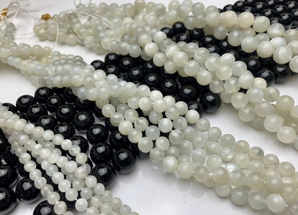 6mm 8mm 10mm 12mm Natural Color White Fire Moonstone Beads Natural Color High Quality Smooth Round White Moonstone Gemstone Beads #2276