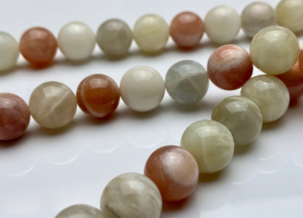 6mm 8mm 10mm AAA Natural Multi Color MoonStone Natural Multi Pink And Gray Color High Quality Smooth Round Gemstone Beads #2279