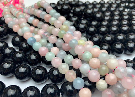 6mm 8mm 10mm 12mm Natural Color Smooth Round Morganite Gemstone Beads High Quality Pink Blue Green Color Morganite Gemstone Beads. #2277