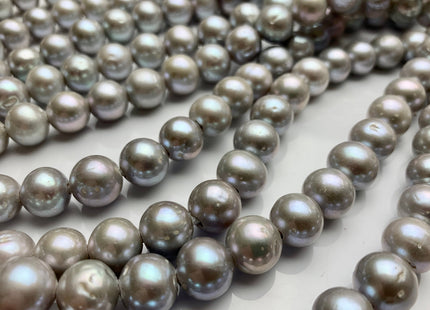 11 mm Half Strand High Luster Potato Gray Freshwater Pearl Beads 2.2mm Hole Genuine Large Hole Cultured Freshwater Pearls #31