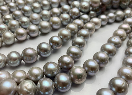 11 mm Half Strand High Luster Potato Gray Freshwater Pearl Beads 2.2mm Hole Genuine Large Hole Cultured Freshwater Pearls #31