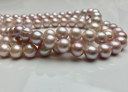 10.5-11 mm AA Natural Pink Color Semi Round Freshwater Pearl Beads Genuine Freshwater Round Pearls #1448