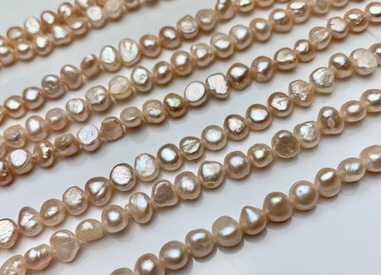 5-8 mm Natural Pink Nugget Freshwater Pearl Beads Genuine Pink Freshwater Pearls Natural Pink Color Nugget Pearls #1455