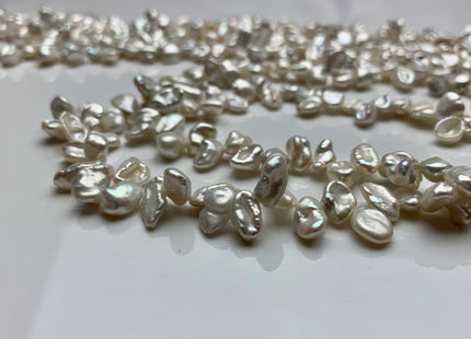 6x11 mm AAA Natural Silver Or White Keshi Freshwater Pearl Beads Top Drilled Keshi Pearls Rare Dancing Cultured Freshwater Pearls #1453