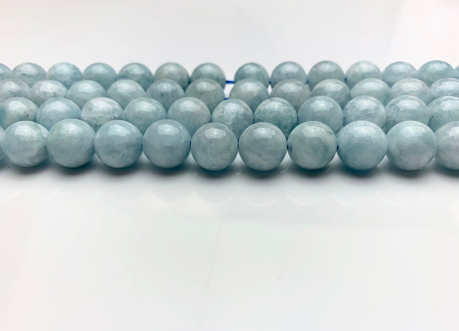 8mm 10mm AAA Smooth Round Natural Color Aquamarine Gemstone Beads Top Quality Natural Color Aquamarine Gemstone #2283