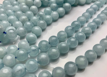 8mm 10mm AAA Smooth Round Natural Color Aquamarine Gemstone Beads Top Quality Natural Color Aquamarine Gemstone #2283