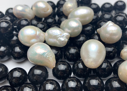 ONE Piece 14-15 mm Or 15-17 mm AA Jumbo Natural White Baroque Pearl Beads Genuine High Luster White Baroque Pearls #1593