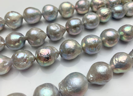 14-17.5 mm Graduated Gray Baroque/Edison Freshwater Pearl Beads #1050