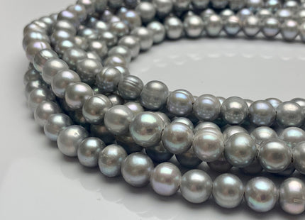 10-11 mm Large Hole Gray Color Potato Freshwater Pearl Beads Hole Size 2.2 mm Large Hole Beads Large Hole Freshwater Pearls #1464