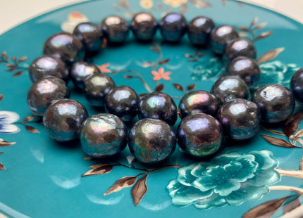 13-17 mm AAA Limited Jumbo Size Rainbow Peacock Color Baroque/Edison Freshwater Pearl Extra Shiny Genuine Baroque Freshwater Pearl #1462