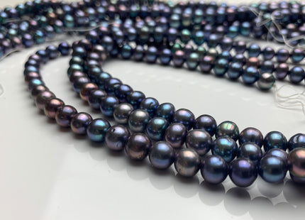 6.5-7 mm AAA Peacock Potato Freshwater Pearls Beads Genuine High Luster Peacock Freshwater Pearls #1467
