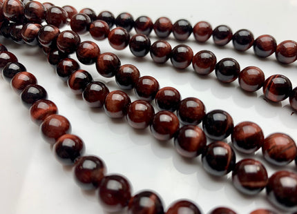 4mm 6mm 8mm 10mm 12mm AAA Smooth Round Mahogany Red Tiger Eye Gemstone Beads Top Quality Tiger Eye Beads #2286