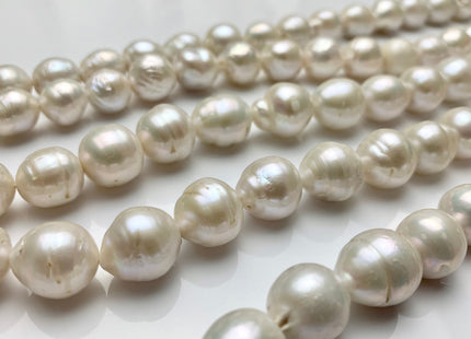 11-13 mm Natural White Baroque Freshwater Pearl Beads High Luster Genuine Natural White Color Baroque Edison Pearls #1486