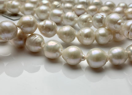 11-13 mm Natural White Baroque Freshwater Pearl Beads High Luster Genuine Natural White Color Baroque Edison Pearls #1486
