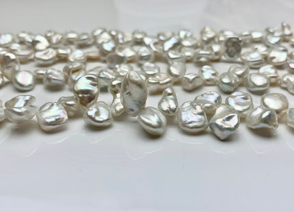 8-9 x 11-14 mm AAA Natural White Keishi Freshwater Pearls Top Drilled Keishi Pearl Beads High Luster Natural Cultured Keishi Pearls #1474