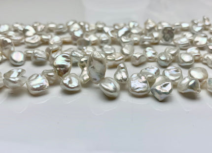 8-9 x 11-14 mm AAA Natural White Keishi Freshwater Pearls Top Drilled Keishi Pearl Beads High Luster Natural Cultured Keishi Pearls #1474