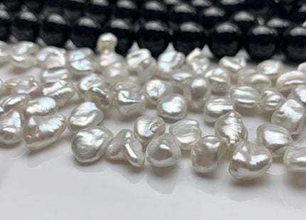 8-9 x 11-14 mm AAA Natural White Keishi Freshwater Pearls Top Drilled Keishi Pearl Beads High Luster Natural Cultured Keishi Pearls #1474