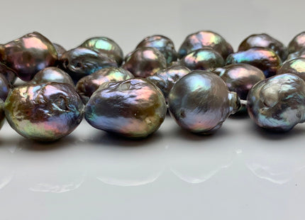 14-17mm AA Jumbo Pinkish Gray Baroque Freshwater Pearl Beads, Cultured Baroque Pearls, Genuine Baroque Freshwater Pearls #1053