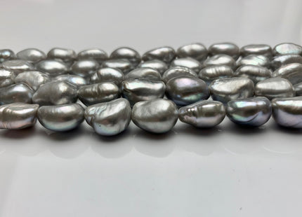 9x12 mm OR 10x14 mm Gray Rice/Oval Freshwater Pearl Nugget Beads Genuine High Luster Freshwater Pearls #1494