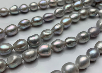 9x12 mm OR 10x14 mm Gray Rice/Oval Freshwater Pearl Nugget Beads Genuine High Luster Freshwater Pearls #1494