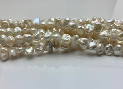 8-11 mm Natural White Keshi Nugget Freshwater Pearl Beads Center Drilled Genuine Freshwater Keshi Nugget Pearl #1515