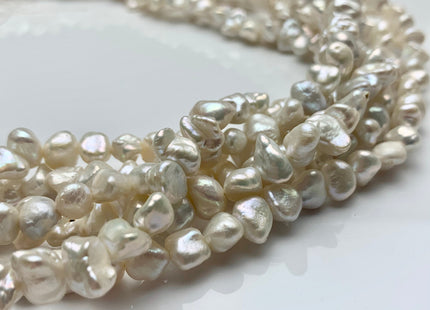 8-11 mm Natural White Keshi Nugget Freshwater Pearl Beads Center Drilled Genuine Freshwater Keshi Nugget Pearl #1515