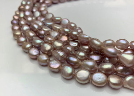 7.5x8-9 mm AAA Natural White OR Mauve Pink Color Rice Nugget Freshwater Pearl Beads Genuine Freshwater Pearls All Natural Color #1120