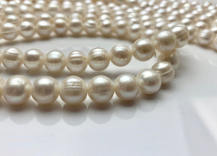 7-10 mm Natural White Potato Freshwater Pearl Beads Genuine Natural Freshwater Potato Pearl Beads #1516