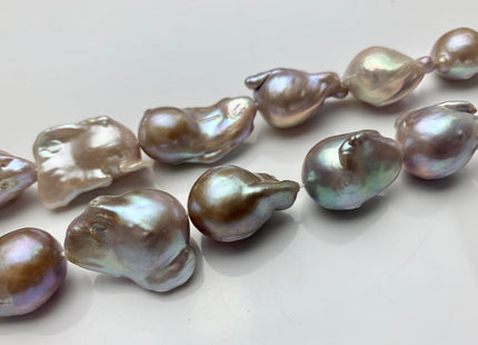 17-18x20-30 AAA Natural Mauve Pink Jumbo Baroque Freshwater Pearl High Luster Quality Genuine Baroque Freshwater Pearl #1518