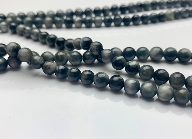 6mm 8mm AAA Smooth Round Eagle Eye Gemstones Natural Color Top Quality Round Eagle Eye Gemstone Loose Beads #2302