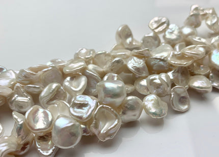 10-11 mm AAA High Luster Natural White Keshi Paddle Freshwater Pearl Beads Top Drilled Natural White Dancing Keshi Pearls #342
